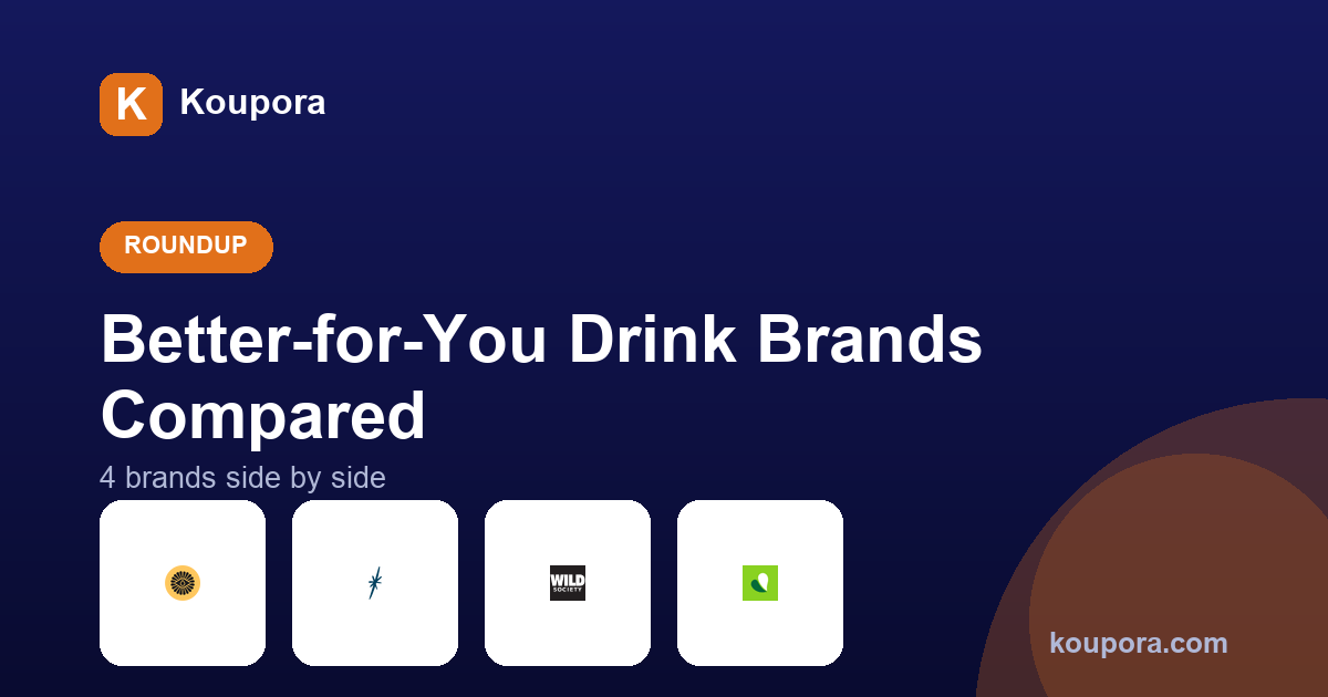 Better-for-You Drink Brands Compared (2026): 4 Brands Side by Side