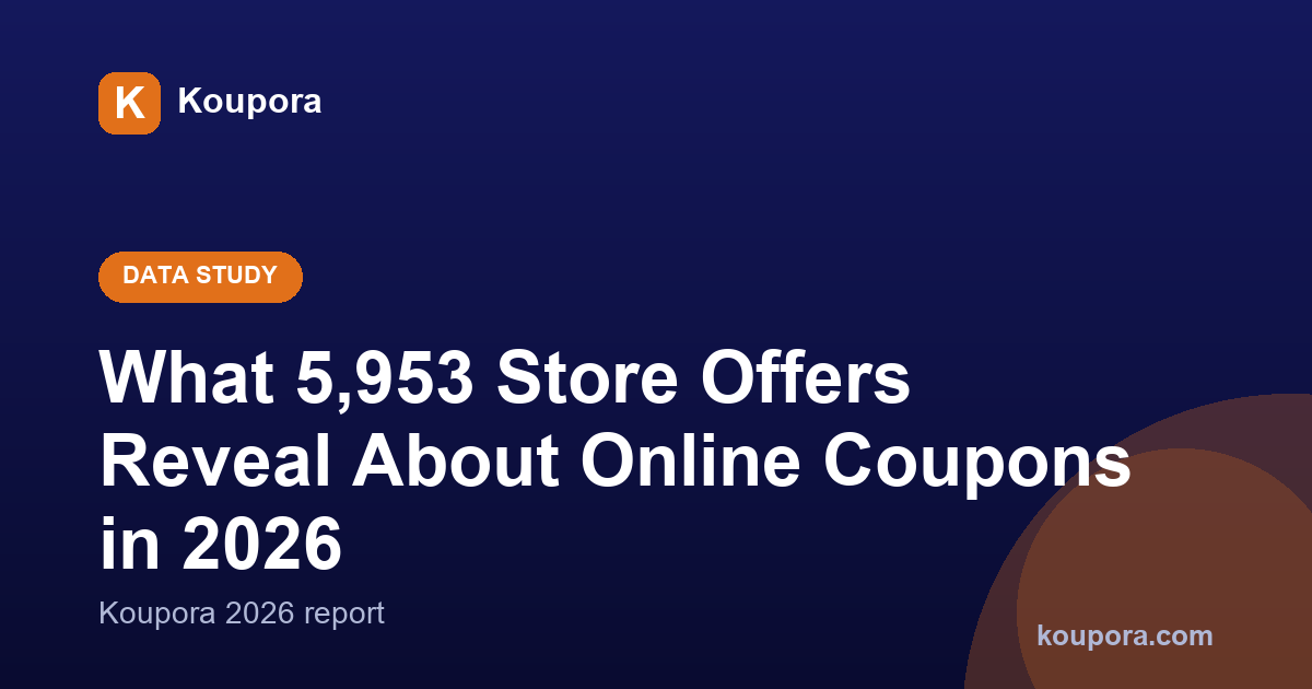 What 5,953 Store Offers Reveal About Online Coupons in 2026